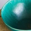 Turkusowa misa ceramiczna na owoce - rękodzieło