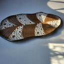 Ażurowa ceramiczna patera liść