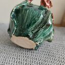 Donica ceramiczna z motywem kwiatów - handmade Wolna Chwila