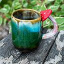 Duży ceramiczny kubek z muchomorkiem - ok. 600 ml