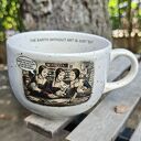 Kubek XXL 600 ml - Dama z łasiczką i gronostajem (białej ceramiki handmade)