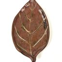 Ceramiczna mydelniczka/spodeczek „Jesiennie” - liść na biżuterię i drobiazgi