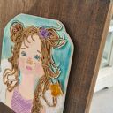 Anioł ceramiczny na desce - Wolna Chwila