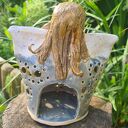 Anioł ceramiczny - ręcznie robiony lampion 15 cm