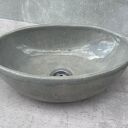 Szara nakrapiana umywalka ceramiczna ręcznie robiona
