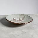 Ręcznie robiona ceramiczna patera z winoroślą - 30 cm