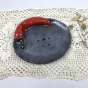 Ceramiczna mydelniczka „Chilli” - handmade do łazienki i kuchni