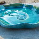 Morski ceramiczny talerzyk (c439)