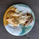 Śpiący aniołek ceramiczny - ręcznie wykonana dekoracja