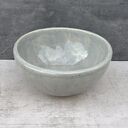 Ręcznie robiona umywalka ceramiczna nablatowa - szara, nakrapiana, minimalistyczna