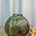 Wazon ceramiczny 'Deep Lines' - ręcznie rzeźbiony unikat
