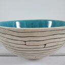 Duża turkusowa misa ceramiczna na owoce