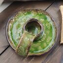 Ceramiczny kaganek na palo santo Monstera c819