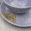 Zestaw obiadowy dla dwojga - turkusowa ceramika handmade