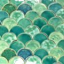 Ceramiczne kafelki ręcznie robione "W turkusach"
