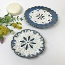 Ceramiczna mydelniczka i spodeczek "White flower"