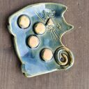 Mydelniczka ceramiczna kot - wyjątkowe rękodzieło do łazienki