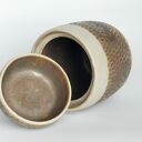 Ceramiczny pojemnik Żołądź - kolory ziemi, 350 ml (ręcznie toczony)