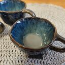 Ręcznie robiony kubek ceramiczny Wolna Chwila dla niej - niebieski, ok. 100 ml