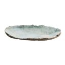Ręcznie wykonana patera ceramiczna do serwowania - talerz z jasnej gliny 27,5 x 13 x 4 cm