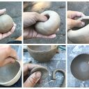 Duży kubek ceramiczny z grzybem dla grzybiarza