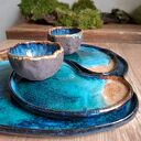 Ręcznie robiony ceramiczny zestaw do sushi Laguna