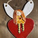 Anioł ceramiczny - prezent na Komunię i Chrzest