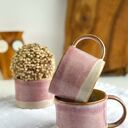 Różowa filiżanka ceramiczna 250 ml - Malinowy mus
