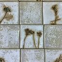 Zestaw kafli ceramicznych „Porcelanowe kwiaty II” - panel ścienny 48 sztuk