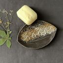 Ceramiczna mydelniczka ręcznie robiona "Koronka"