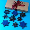 Srebrno - niebieskie