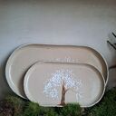 Zestaw talerzy ceramicznych - Drzewa