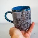 Kubek ceramiczny sgraffito Cowgirl Blue 420