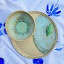 Ceramiczny zestaw do matchy i kawy - czarka z krokodylem