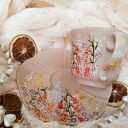 Komplet polne kwiaty ręcznie malowany 250 ml - porcelanowa filiżanka