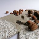 Koronkowe deseczki do krojenia z gliny szamotowej - rękodzieło Eva Art