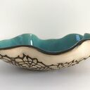 Wywijana koronkowa misa ceramiczna - miska na owoce