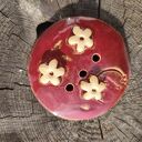 Ciemnoczerwona mydelniczka ceramiczna handmade
