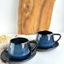 Zestaw dla dwojga - filiżanka ceramiczna beczułka 250 ml - Nocne niebo