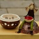 Anioł lampion kominek