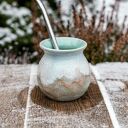 Ceramiczne naczynie do yerba mate/ Subtelny mróz / matero handmade - ok 230