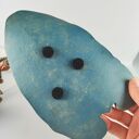 Ceramiczny talerz na biżuterię - liść łopianu (rękodzieło)