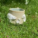 Kubek ceramiczny Misiowa rodzinka z białymi misiami - rękodzieło