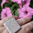 Ręcznie wykonany ceramiczny pierścionek z regulowaną obrączką