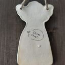 Anioł ceramiczny Wolna chwila - zawieszka handmade (ok. 12 cm)
