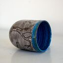 Kubek ceramiczny sgraffito Cowgirl Blue 420 ml z koniem - rękodzieło
