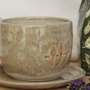 Ręcznie wykonany komplet ceramiczny z ptaszkami