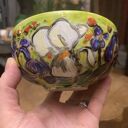 Porcelanowa miseczka z ręcznie malowanymi Irysami - na musli i śniadania