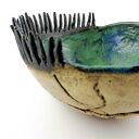 Misa ceramiczna z kolekcji Morskiej - turkus, zieleń i efektowe półmatowe szkliwo