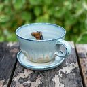 Filiżanka z koniem Pale Blue Beż do kawy 350 ml